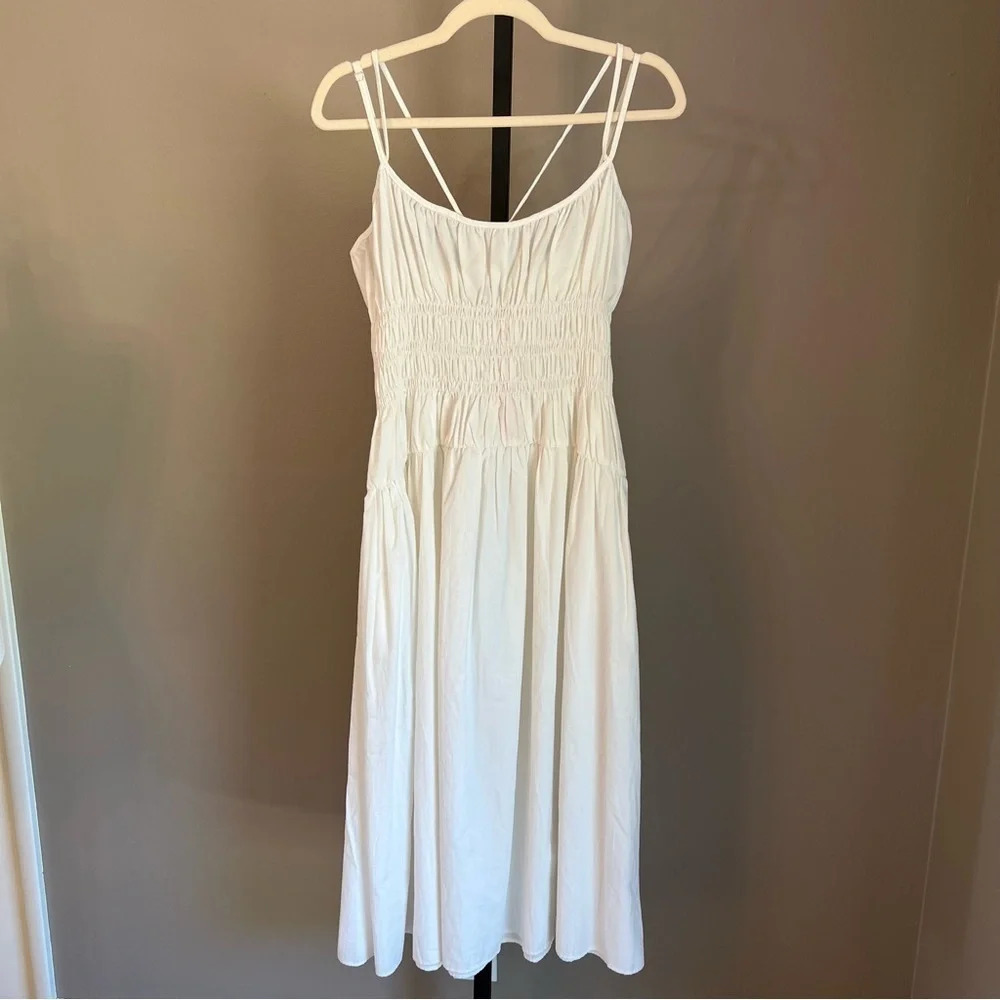 Ciao Lucia Volta Midi Dress White Large NWT Coastal Beach Vacation Contemporary - Picture 2 of 12